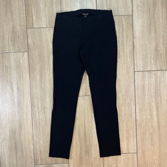 Eileen Fisher Petite PS Black Slim Pants Viscose Blend Stretch Pull On - Picture 1 of 8